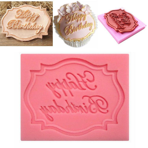 AussieSuperStore Homeware Supplies Happy Birthday Silicone Cake Fondant Mould Decorating Chocolate Baking Mold Cute Happy Birthday Silicone Cake Fondant Mould Decorating Baking Mold CBBIRTHDAYMOLD